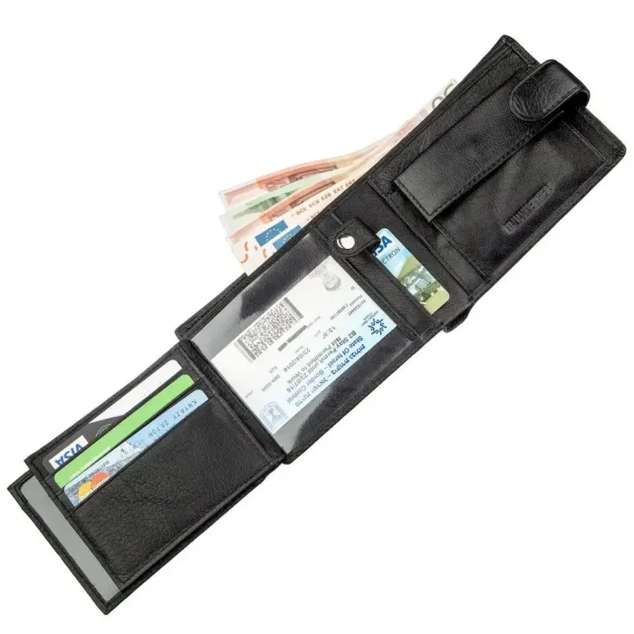 Чоловічий універсальний гаманець ST Leather 18836 Чорний