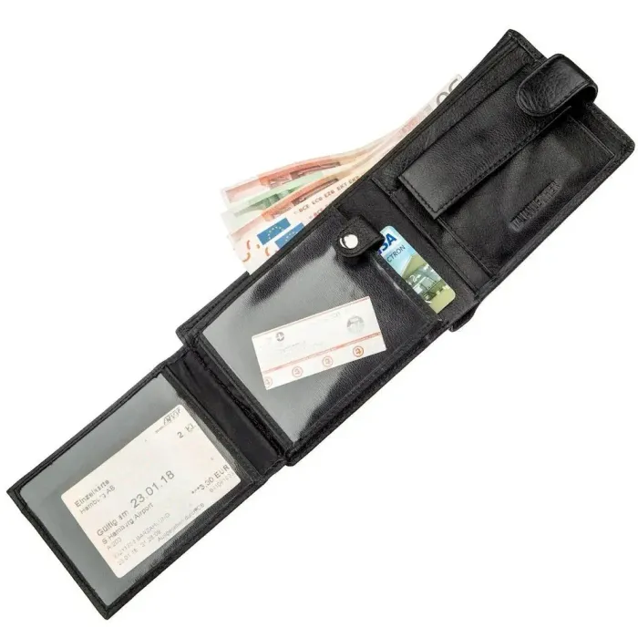 Чоловічий універсальний гаманець ST Leather 18836 Чорний