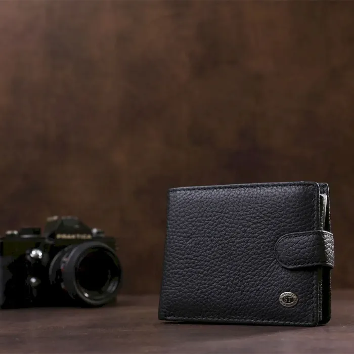 Чоловічий універсальний гаманець ST Leather 18836 Чорний