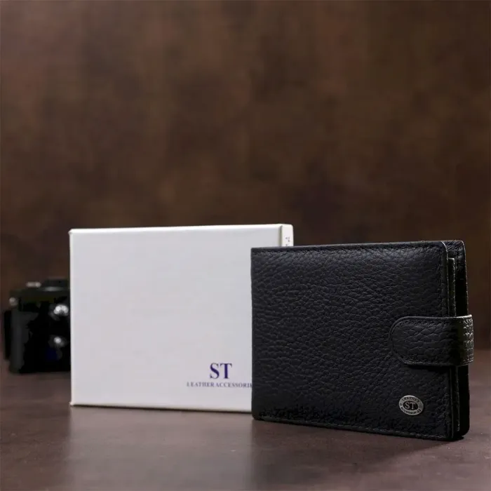 Чоловічий універсальний гаманець ST Leather 18836 Чорний