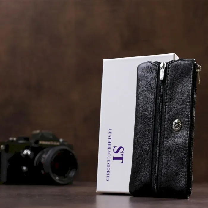 Чоловіча компактна ключниця ST Leather 18838 Чорний