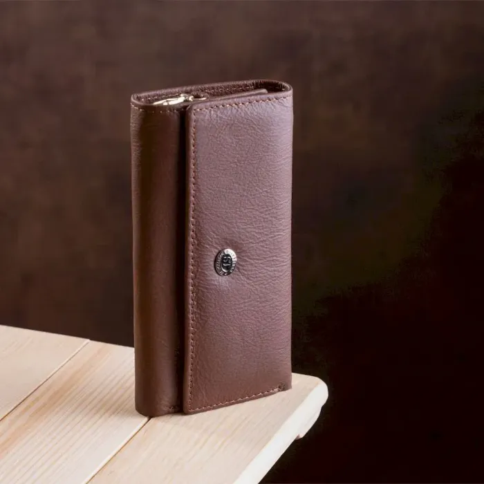 Мужской универсалный бумажник с ключницей ST Leather 18840 Коричневый