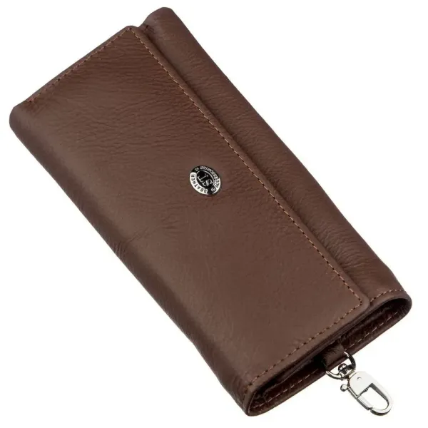 Чоловічий універсальний гаманець із ключницею ST Leather 18840 Коричневий