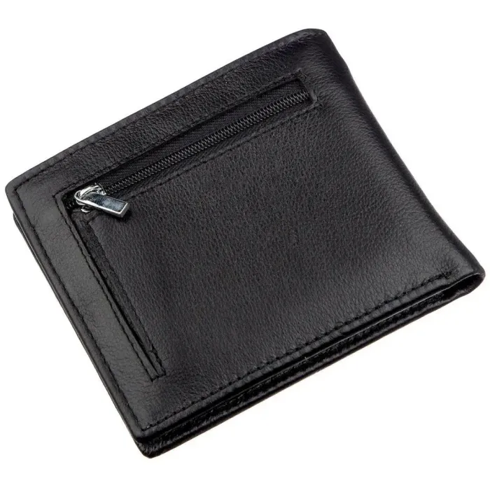 Чоловічий портмоне із затискачем та монетницею ST Leather 18853 Чорний