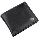 Чоловічий портмоне із затискачем та монетницею ST Leather 18853 Чорний