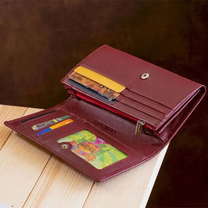 Жіночий гаманець ST Leather 18855 Темно червоний