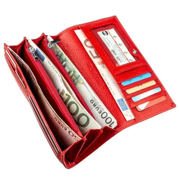 Чудовий жіночий гаманець ST Leather 18858 Червоний