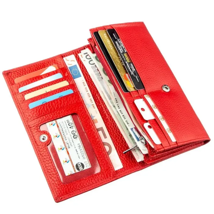 Чудовий жіночий гаманець ST Leather 18858 Червоний