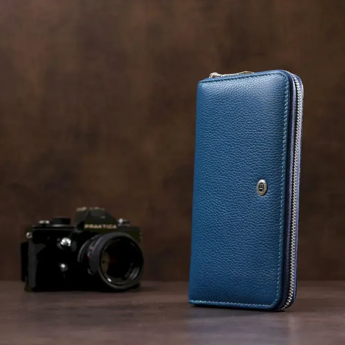 Жіночий клатч-візитниця ST Leather 18861 Синій