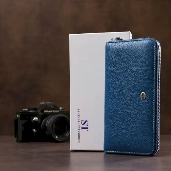 Жіночий клатч-візитниця ST Leather 18861 Синій