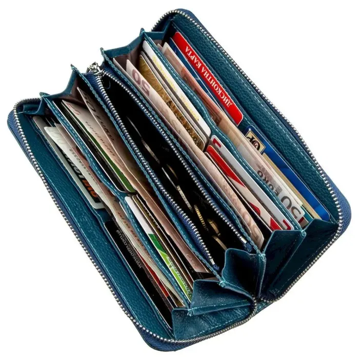 Жіночий клатч-візитниця ST Leather 18861 Синій