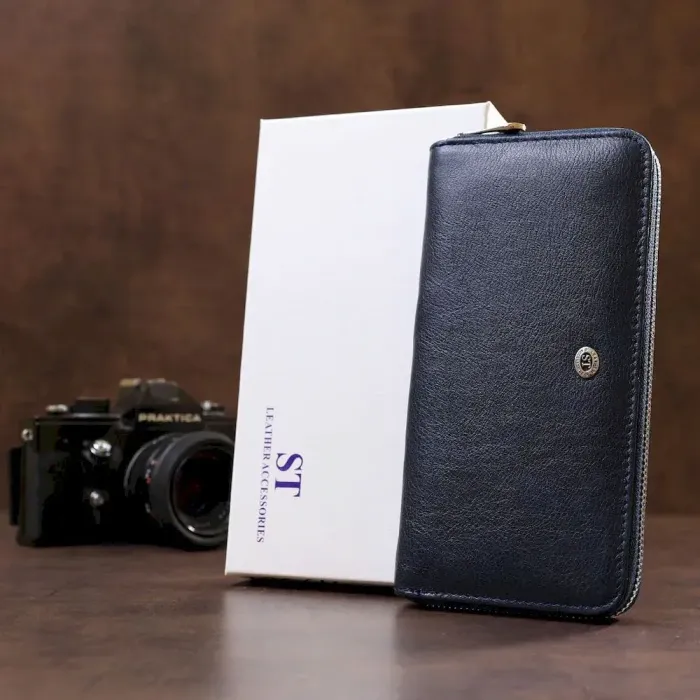 Вертикальний жіночий гаманець-клатч ST Leather 18864 Синій