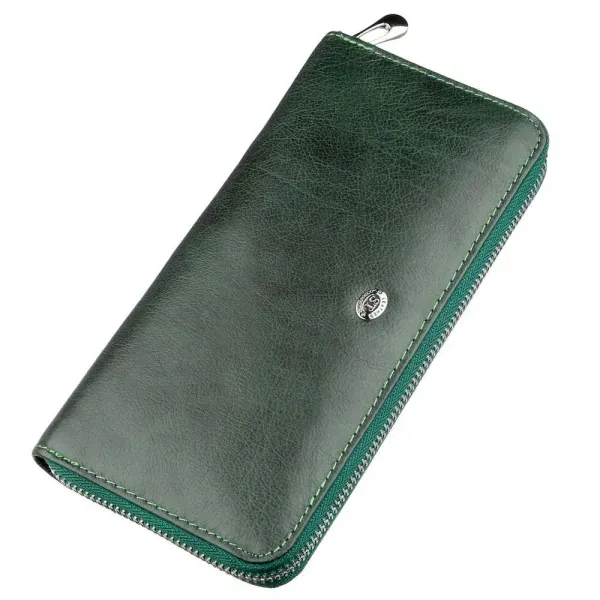 Елегантний гаманець-клатч ST Leather 18866 Зелений