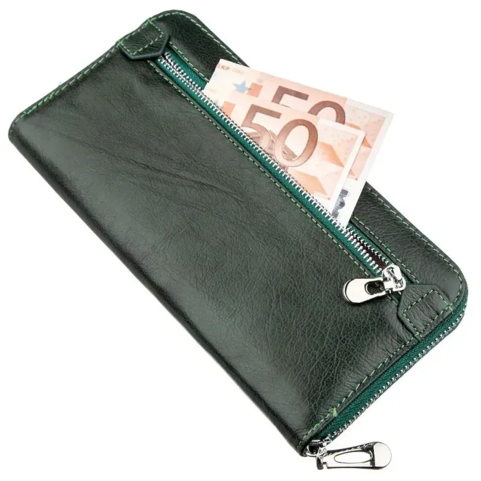 Елегантний гаманець-клатч ST Leather 18866 Зелений