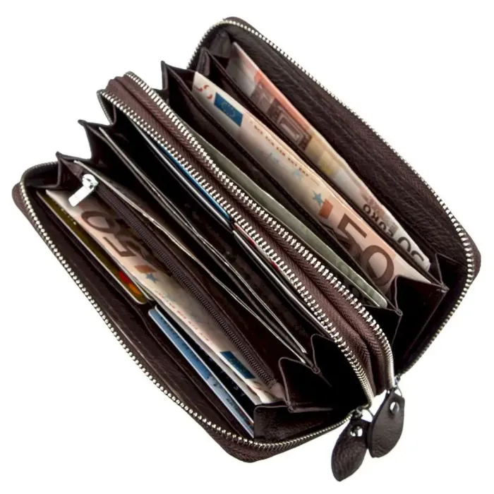 Жіночий клатч з ремінцем на зап'ясті ST Leather 18867 Коричневий