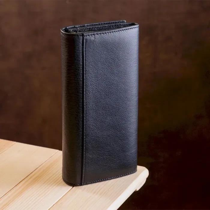 Практичний жіночий гаманець на магнітах ST Leather 18870 Чорний