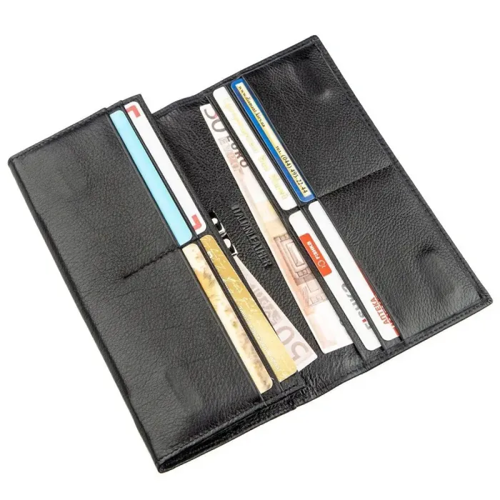 Практичний жіночий гаманець на магнітах ST Leather 18870 Чорний