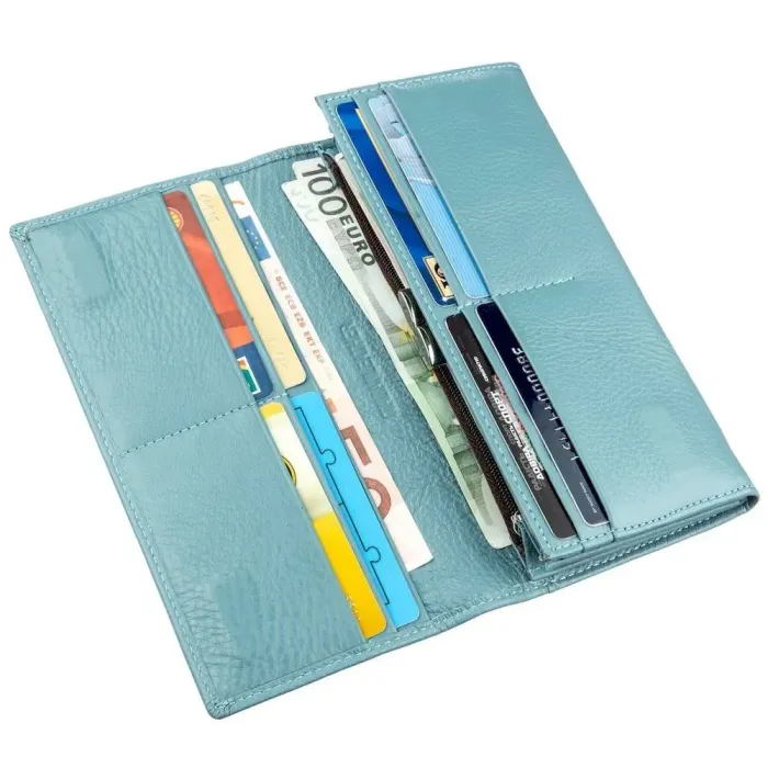 Яскравий гаманець ST Leather 18876 Блакитний
