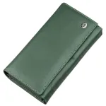 Шкіряний гаманець з монетницею ST Leather 18879 Зелений