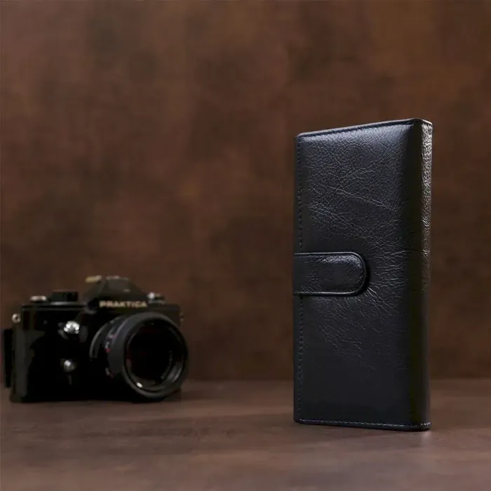 Кошелек-клатч с визитницей ST Leather 18880 Серо-синий