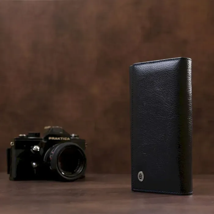 Кошелек-клатч с визитницей ST Leather 18880 Серо-синий