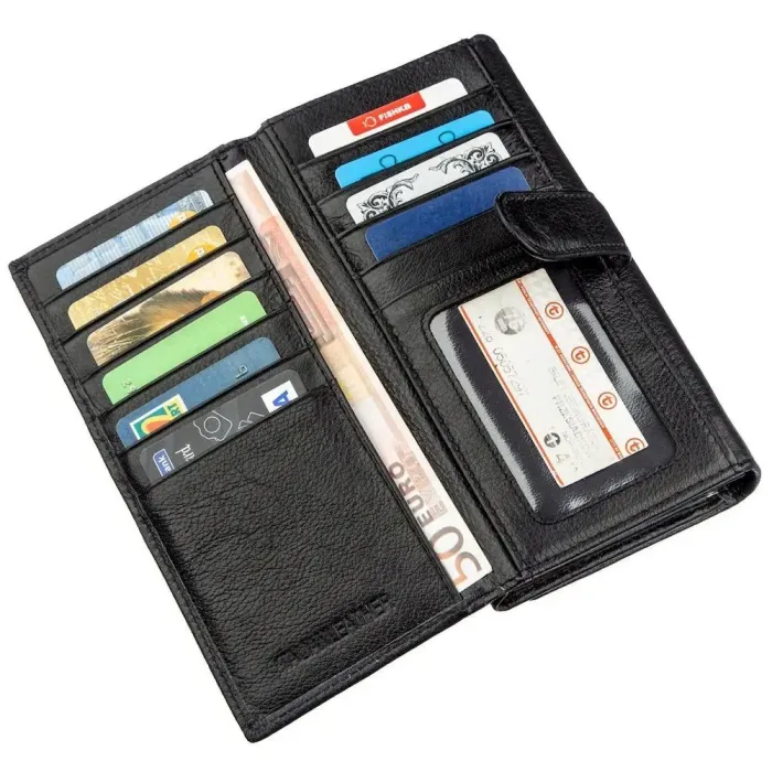 Жіночий гаманець з візитницею ST Leather 18881 Чорний