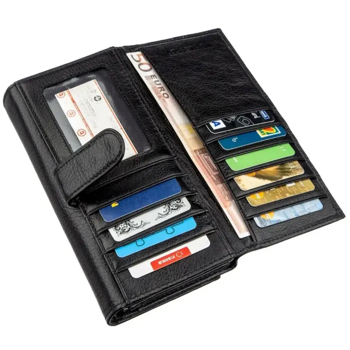 Жіночий гаманець з візитницею ST Leather 18881 Чорний