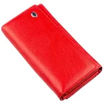 Яскравий гаманець для жінок з візитницею ST Leather 18882 Червоний