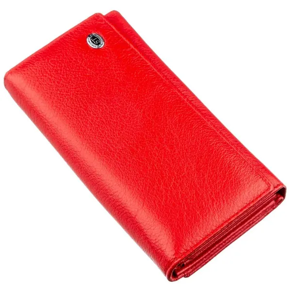 Яскравий гаманець для жінок з візитницею ST Leather 18882 Червоний