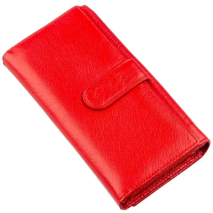 Яскравий гаманець для жінок з візитницею ST Leather 18882 Червоний