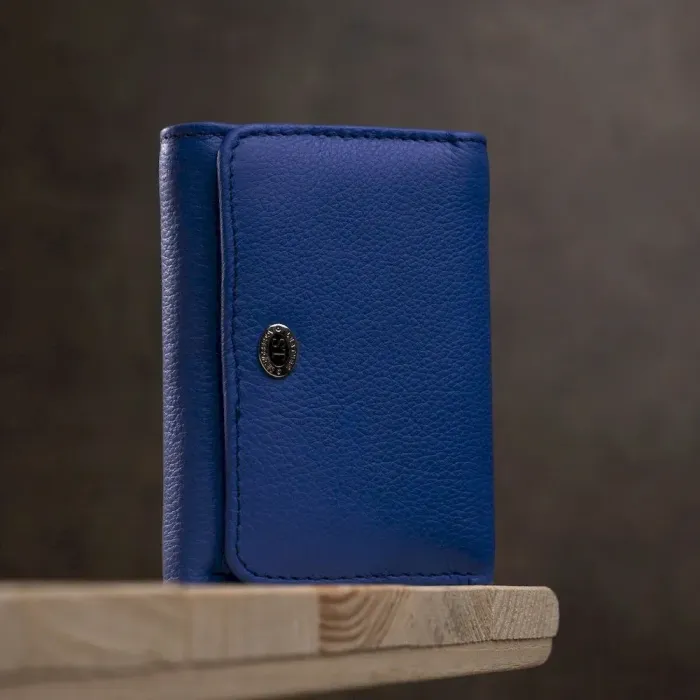 Оригінальний жіночий гаманець із монетницею ST Leather 18888 Блакитний