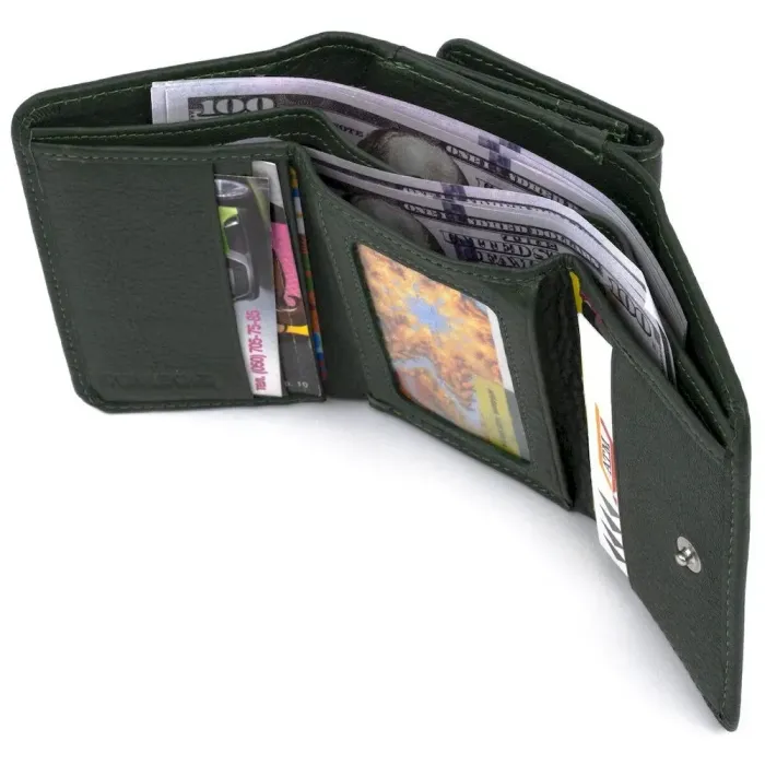 Жіночий шкіряний гаманець ST Leather 18891 Зелений