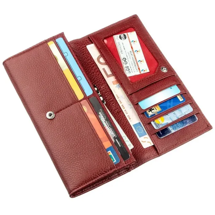 Класичний жіночий гаманець ST Leather 18893 Бордовий