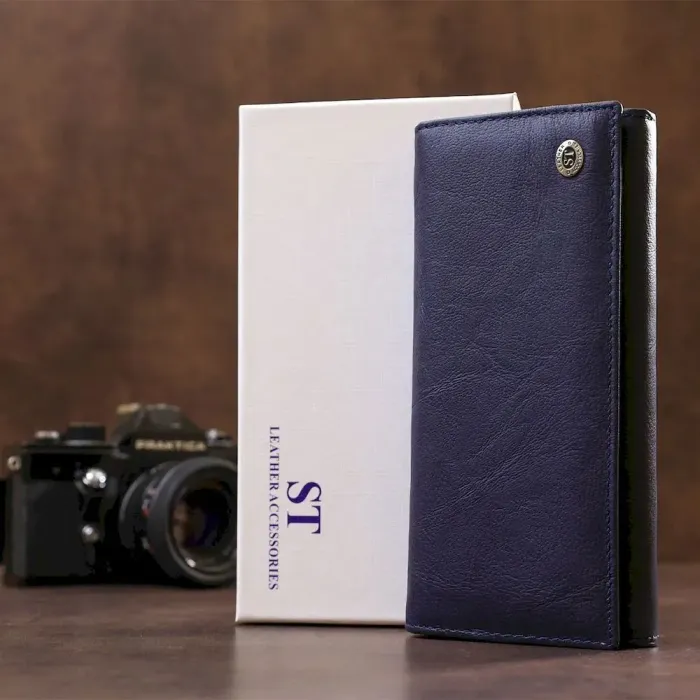 Жіночий гаманець із зовнішнім відділенням ST Leather 18895 Синій