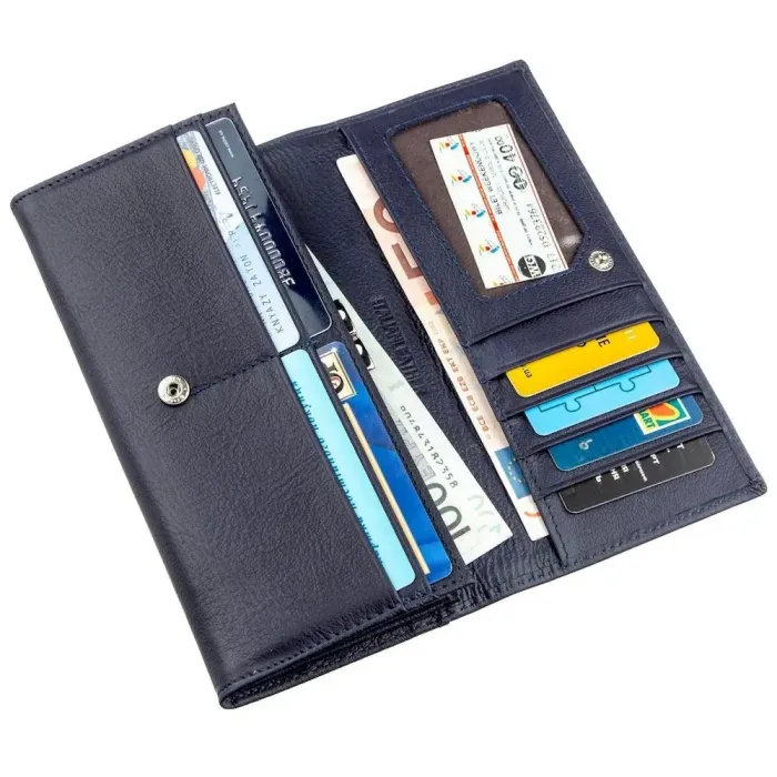 Жіночий гаманець із зовнішнім відділенням ST Leather 18895 Синій