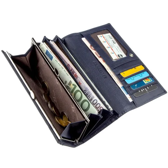 Жіночий гаманець із зовнішнім відділенням ST Leather 18895 Синій