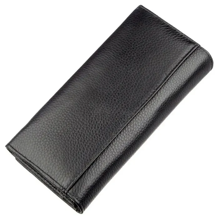 Гаманець із монетницею на клямці ST Leather 18896 Чорний