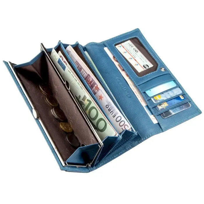 Практичний жіночий гаманець ST Leather 18899 Синій