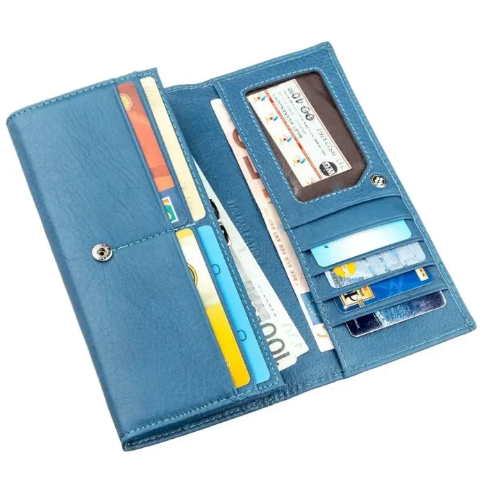 Практичний жіночий гаманець ST Leather 18899 Синій