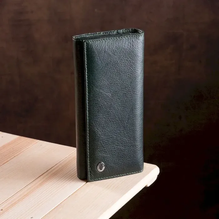 Гаманець для жінок із зовнішнім відділенням ST Leather 18900 Зелений