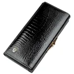 Жіночий гаманець із монетницею на клямці ST Leather 18910 Чорний