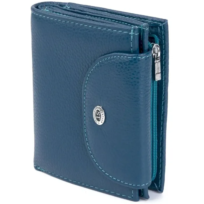 Женское портмоне с монетницей на молнии ST Leather 18927 Синий