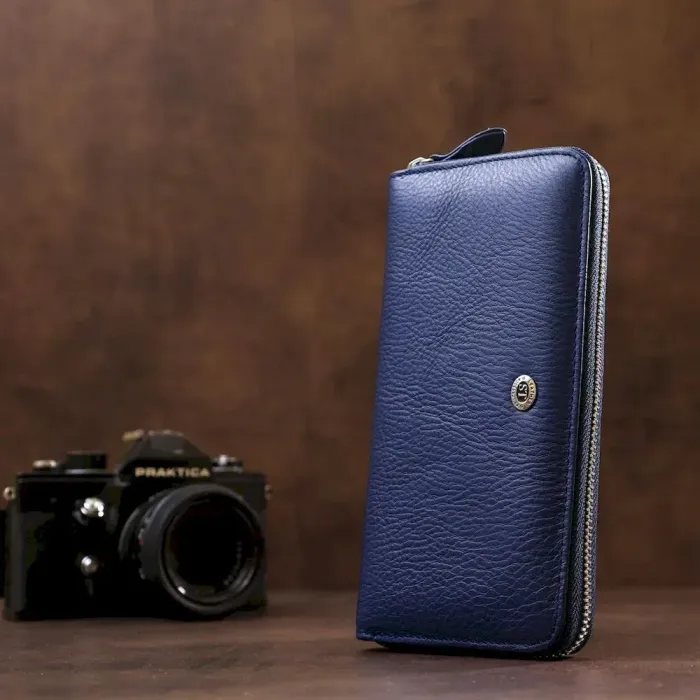 Небольшой женский клатч ST Leather 18929 Синий