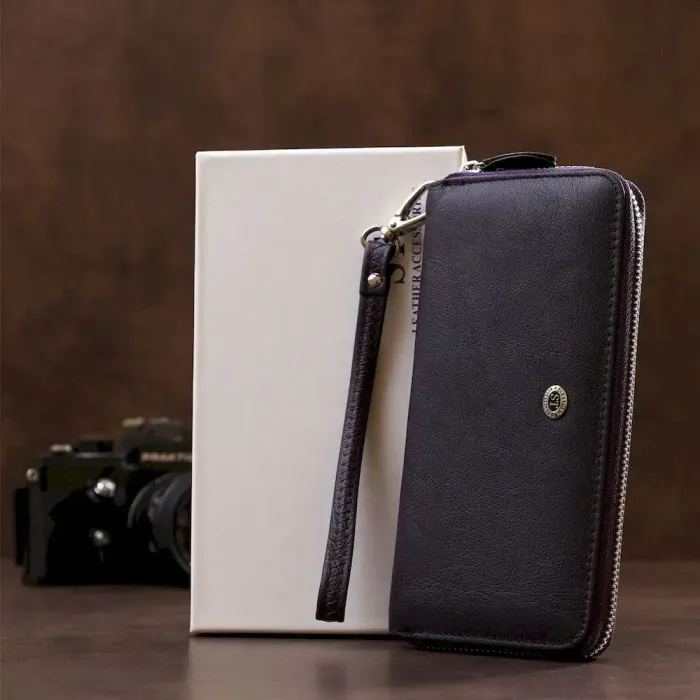 Оригінальний жіночий клатч ST Leather 18932 Фіолетовий