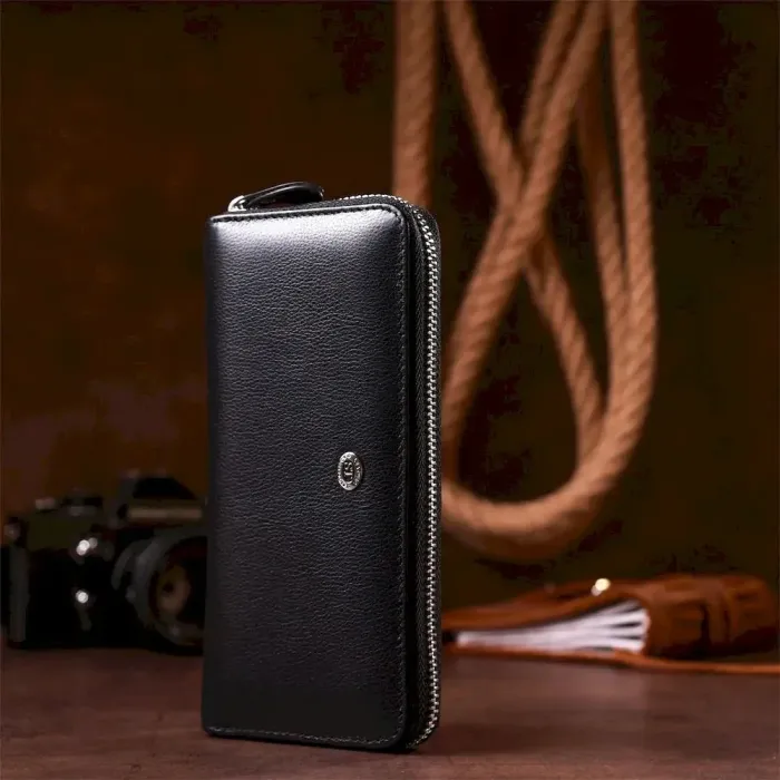 Шкіряний жіночий клатч ST Leather 18933 Чорний