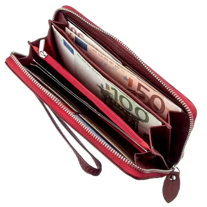 Універсальний клатч-гаманець ST Leather 18935 Темно-червоний