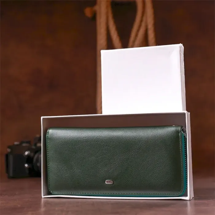 Жіночий клатч-гаманець ST Leather 18936 Зелений