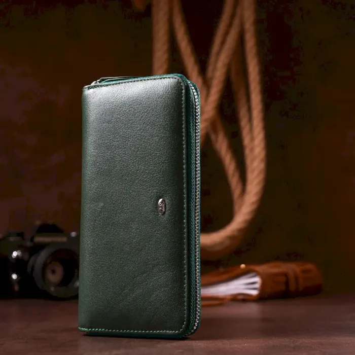 Жіночий клатч-гаманець ST Leather 18936 Зелений
