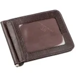 Зручний чоловічий затискач ST Leather 18938 Коричневий