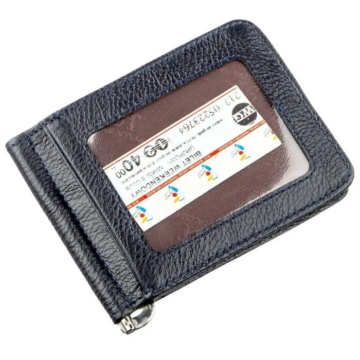 Практичний затискач для чоловіків на магніті ST Leather 18939 Синій